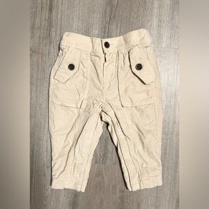 Banana Republic Baby Corduroy Button Leg Khaki Cargo Pants | 12-18m